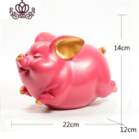 封后北欧风格大号可爱小猪存钱罐动物儿童储蓄罐送女生酒架摆件 飞-玫红飞-玫红
