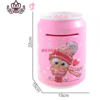 封后存钱罐自动卷钱密码存取手提卡通可爱男女孩儿童储蓄罐 粉色存钱罐大号