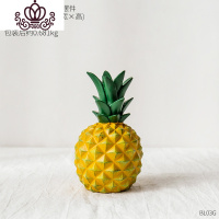 封后北欧菠萝存钱罐装饰品生日摆件奶茶店咖啡店桌面摆设品小创意 小号仿真菠萝树脂摆件储蓄罐