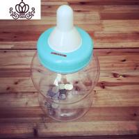 封后特大号奶瓶存钱罐创意圣诞生日礼舞道具实用儿童可爱网红储蓄罐 特大号黄色奶瓶[加小鸡存钱罐]