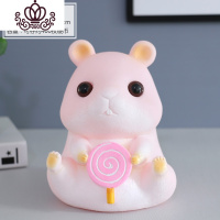 封后存钱罐儿童防摔纸币硬币两用储蓄罐大容量储钱罐男女 仓鼠-粉色