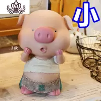 封后金猪存钱罐不可取可爱防摔储钱大容量儿童储蓄罐只进不出网红生肖 站姿喔喔嘴猪猪-小号
