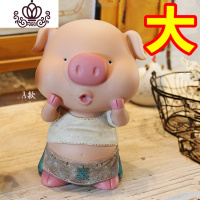 封后金猪存钱罐不可取可爱防摔储钱大容量儿童储蓄罐只进不出网红生肖 站姿喔喔嘴猪猪-大号