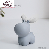 封后北欧简约现代小鹿存钱罐创意女生可爱儿童装饰品摆件储钱储蓄罐 小号蓝色(不可存钱,注意尺寸)