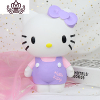 封后儿童储蓄罐防摔存钱罐可存可取创意生日男孩女孩儿童节礼品 中号KT背带紫色+可存800送礼品袋