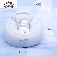 封后小动物沙发卡通摆件儿童存钱罐防摔男女孩礼品创意可爱储蓄罐摆件 C款兔子可存300-400个硬