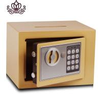 封后万泰 创意生日带锁儿童存钱罐密码箱 金属超大号储钱罐储蓄罐 金色投币