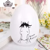 封后只进不出儿童存钱罐创意可爱陶瓷硬币纸币储蓄罐摆件不可取大容量 十二生肖-马