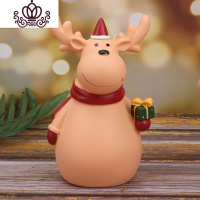 封后新年情人礼品儿童创意卡通小恐龙男孩生日硬币存钱罐男生送礼 桔红色麋鹿黄19*12cm储蓄罐