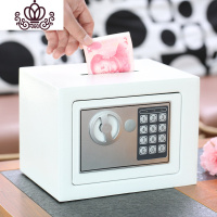 封后智能储钱密码箱保险柜储蓄儿童巨型存钱罐大人用家用网红创意抖音 白色[投币]储物罐