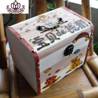 封后创意定制实木超大纸币存钱罐生日儿童爱人情侣同学朋友 宝贝的钱箱储蓄罐