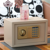 封后密码箱保险柜存钱罐大人用家用儿童大号超大巨型只进不出大容量 金色[投币]储蓄罐