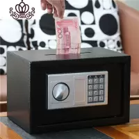 封后密码箱保险柜存钱罐大人用家用儿童大号超大巨型只进不出大容量 黑色[投币]储物罐