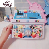 封后(FENGHOU)封后超大容量儿童储蓄存钱罐ATM取款机密码箱防摔网红不可取男孩女孩 蓝色奶油胶款ATM储钱罐储蓄罐