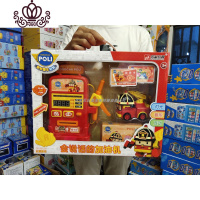 封后珀利警长玩具安巴罗伊珀利保险柜存钱罐电动储蓄罐密码箱儿童玩具 罗伊会说话的加油机送电池+螺丝刀