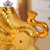 封后金牛陶瓷存钱罐十二生肖牛储钱罐大号超大成人创意个性储蓄罐摆件 大号牛气冲天金牛(送红垫)