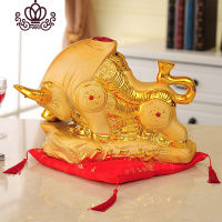 封后金牛陶瓷存钱罐十二生肖牛储钱罐大号超大成人创意个性储蓄罐摆件 小号牛气冲天金牛(送红垫)