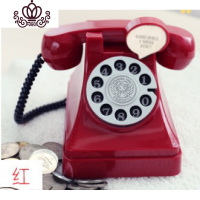 封后韩版复古创意卡通式电话机儿童存钱罐/储蓄罐 影楼摄影道具 电话 轮盘红色电话