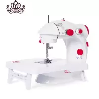 封后202缝纫机家用新款小型迷你多功能全自动电动裁缝机微型衣车 202红色金属钩尖