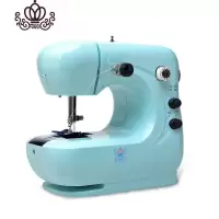 封后306A缝纫机家用电动小型迷你多功能全自动台式手动脚踏吃厚 306A湖天青