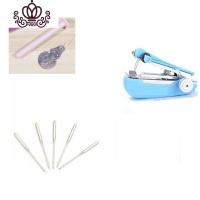 封后大号针线盒套装便携式针线包家用迷你手动缝纫机 迷你缝纫机+5根机针