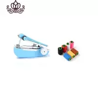 封后[改良版]小型手动缝纫机家用手持便携迷你缝纫机微型缝衣吃厚 迷你缝纫机+7卷线
