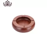封后实木黑檀花梨烟灰缸创意个性潮流家用中式木烟灰缸 花梨木四钩烟灰缸18X18摆件