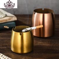 封后(FENGHOU)封后不锈钢烟灰缸家用加高防风大号烟蛊烟缸创意送礼定制餐厅网吧烟缸 大号加高圆锥烟灰缸玫瑰金色摆件