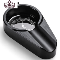 封后(FENGHOU)封后季风雪茄烟灰缸创意金属不锈钢雪茄烟缸客厅酒吧雪茄缸 黑色三摆件