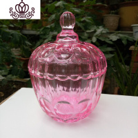 封后(FENGHOU)封后烟灰缸带盖家用卧室办公室书房用创意个性潮流多功能水晶玻璃烟缸 粉小苹果摆件