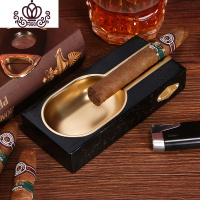 封后(FENGHOU)封后雪茄烟灰缸金属不锈钢烟便携大号醇香雪松木电子灭烟器烟缸家用 黑檀木纹摆件