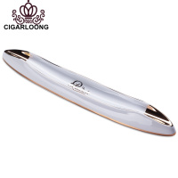 封后茄龍雪茄骨瓷烟灰缸个性时尚造型客厅烟灰缸 白色摆件