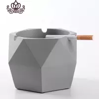 封后北欧ins烟灰缸水泥简约个性创意酒店网咖酒吧工业风烟缸OGO定制 011高款浅灰色摆件