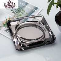 封后(FENGHOU)封后烟灰缸创意个性潮流北欧定制烟缸家用客厅玻璃水晶卧室ktv办公室 甲骨文奢华黑20cm摆件