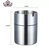 封后创意个性潮流多功能时尚烟灰缸304不锈钢 车载带盖通用防风烟灰缸 304单支车载烟灰缸摆件