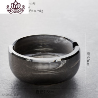 封后北欧ins风玻璃水晶创意烟灰缸 现代简约个性家用潮流客厅小号烟缸 [加厚轻奢版]直径7.5cm水晶玻璃烟灰缸[小摆件