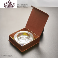 封后北欧ins风玻璃水晶创意烟灰缸 现代简约个性家用潮流客厅小号烟缸 [豪华版]直径15cm镀银色烟灰缸[礼盒装]摆件