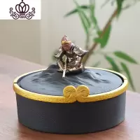 封后大圣陶瓷烟灰缸创意个性时尚防风大号客厅家用欧式潮流悟空烟灰缸 [大号:大圣归来烟灰缸-带盖]摆件