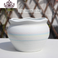 封后新款雪花釉多肉花盆粗陶透气盆手绘老桩盆简约陶瓷创意拼盘群生盆 款式6 大花盆容器