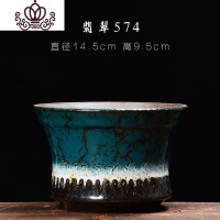 封后创意翡翠花盆陶瓷批发室内肉肉植物大盆景吊兰花绿萝多肉花盆 翡翠574 大