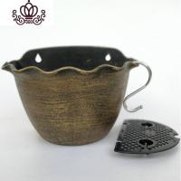 封后(FENGHOU)封后壁挂花盆浪花边复古喷漆吊篮盆塑料扫漆储水绿萝吊兰盆吸水懒人盆 复古金色送S挂钩 特大花盆容器
