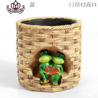 封后大号特大号口径蘑菇房子小号可爱少女心延禧微景观多肉花盆器拼盘 大号青蛙高盆 中等花盆容器