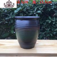 封后多肉花盆陶瓷大口径家用室内复古小老庄绿植物肉肉组合套装盆 大菠萝黑绿泡 大