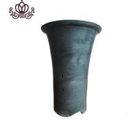 封后古典手工黑陶大号兰花盆兰花专用透气泥盆君子兰老式陶瓷盆泥瓦盆 预售特惠美人腰中号2个装送沥水罩 中等花盆容器