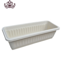 封后花盆大号长方形多肉绿萝种花种菜加厚新塑料树脂简约耐用 米色(单盆) 大