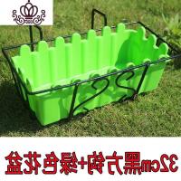 封后壁挂能挂的花盆户外可以挂起来的花盆绿萝悬挂护栏窗台墙上室外 32cm黑色方钩+绿盆 小