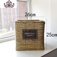 封后(FENGHOU)封后北欧编花盆藤编花盆特大花篮篮子绿萝藤编客厅编织竹编蓝子花盆 正方形大号 中花盆容器