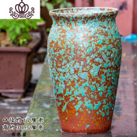 封后多肉花盆粗陶多肉植物月季紫砂绿萝兰花陶瓷特大陶罐法师老桩花盆 ZSHP1673 大花盆容器