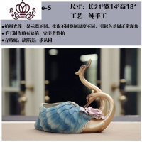 封后花盆创意个性北欧简约另类绿萝桌面盆栽欧式陶瓷大号多肉花盆 JC006蓝色抬头 大