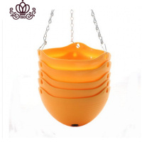 封后5个大号树脂PP 吊篮盆园艺花盆加厚吊兰盆垂吊盆吊盆挂盆绿萝吊兰 5个桔色吊盆 大